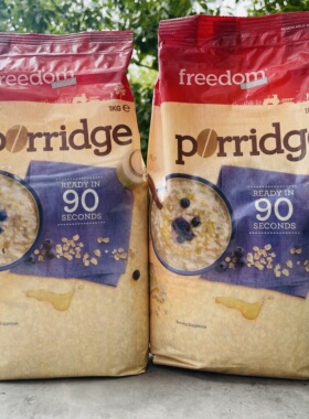 freedom澳菲顿纯燕麦片1kg澳大利亚进口燕麦早餐即食谷物制品