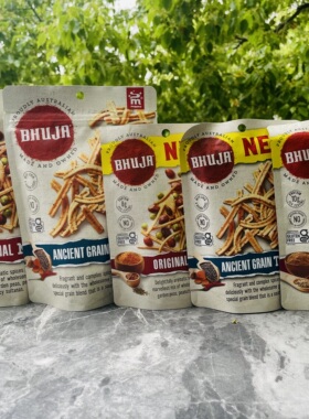 Bhuja澳大利亚进口奇亚籽藜麦蔬菜条/原味鹰嘴豆葡萄干/下酒小吃