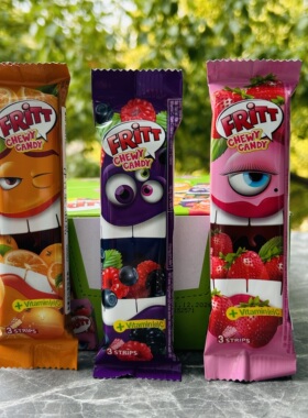 CHEWY CANDY波兰进口喜果宝草莓味/橙子味/莓果味手撕糖35g