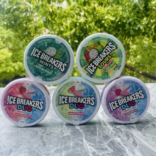 Ice Breakers酷力冰美国进口薄荷糖压片树莓西瓜草莓酸水果清爽