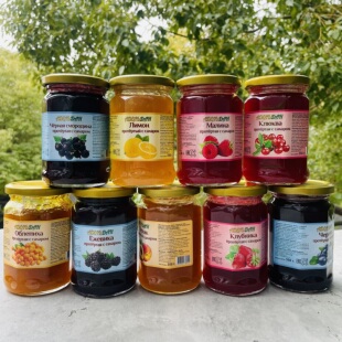 俄罗斯进口果酱埃德尔丹蓝莓草莓覆盆子桑葚味350g