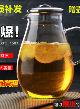 防爆加厚耐高温玻璃冷水壶