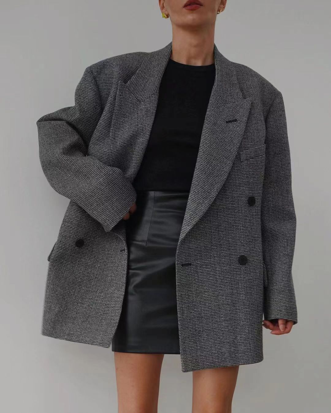 长袖通勤长袖腰带西装