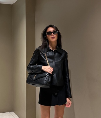 短款皮衣外套复古显瘦外套