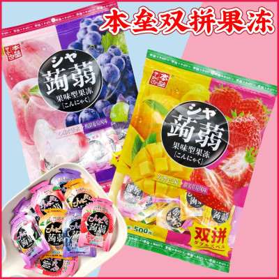 本垒蒟蒻魔芋双拼果冻500克