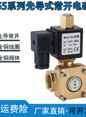 常开高压 电磁阀水阀气阀空压机1.6MPA 4分6分1寸0955305 220V24V