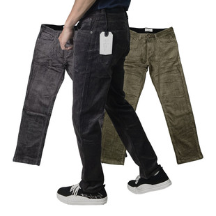 男 包邮 清仓剪刀尾货铜五金合体剪裁弹力条绒素色春秋休闲长裤 K126