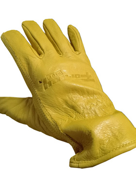 库存美式宽松厚实软皮全牛皮真皮分指工装耐磨工作骑行手套S306男