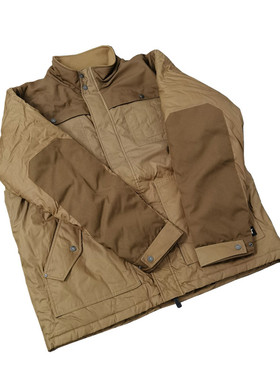 夹棉加厚推土机作业美式劳保多口袋工装宽松立领夹克外套Y020包邮