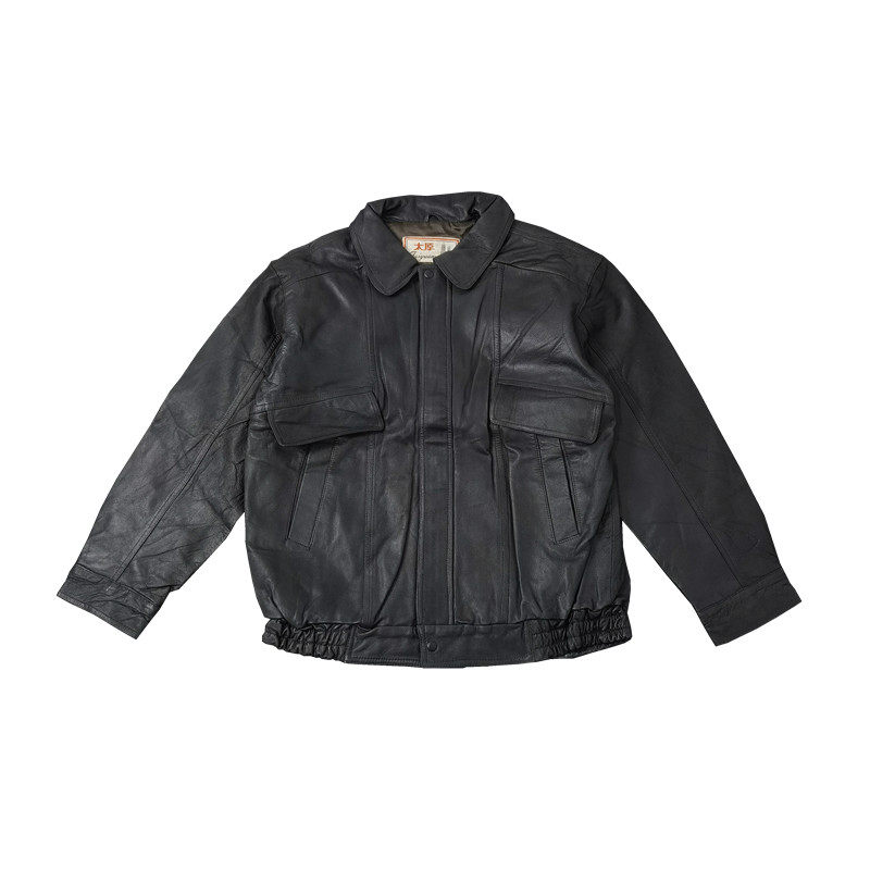 库存老山羊皮真皮复古宽松翻领夹克外套Y439包邮男,男装,皮衣,淘宝优惠券,粉丝福利购,淘宝优惠卷