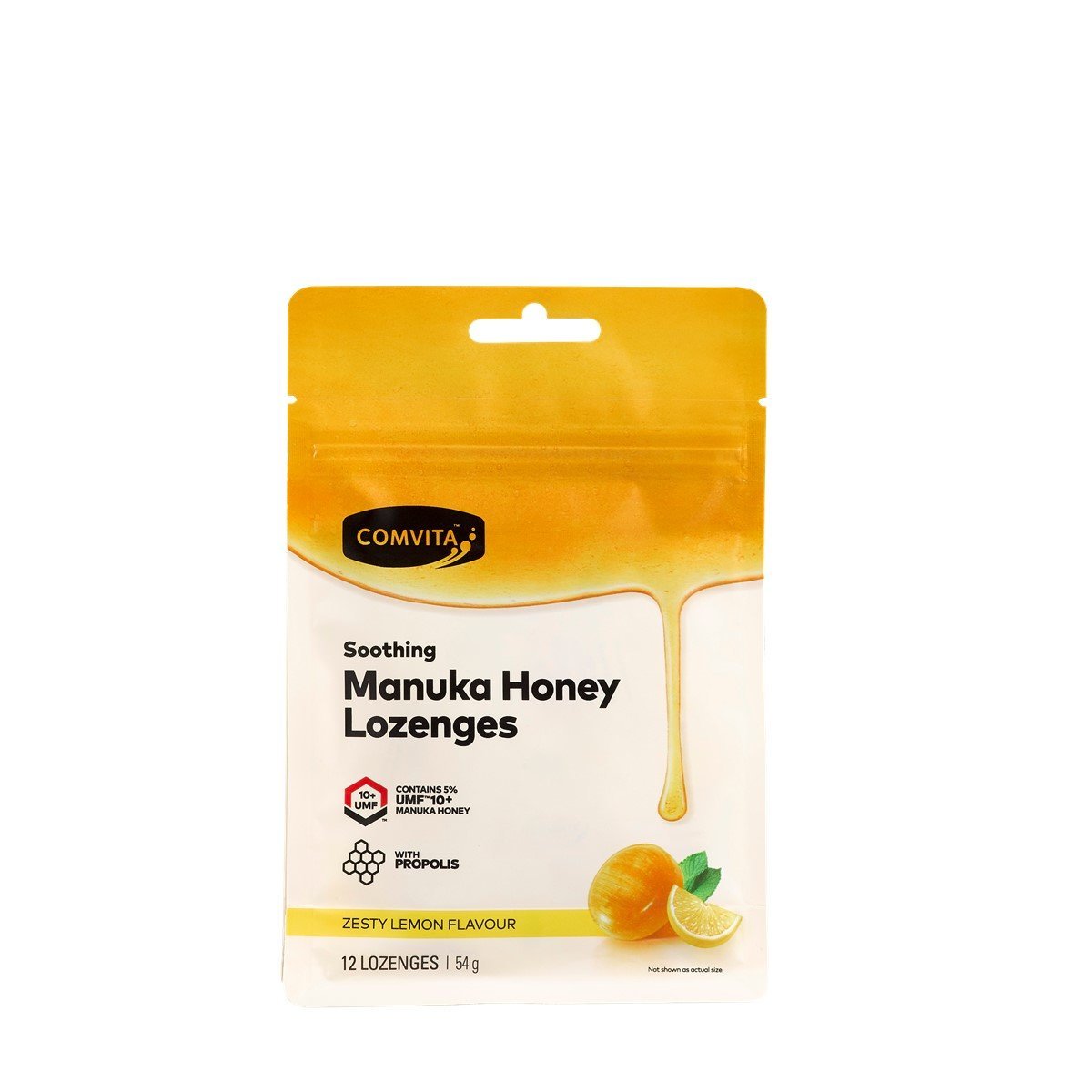 康维他 - 蜂胶麦芦卡蜂蜜润喉糖 (柠檬味) 12粒54g