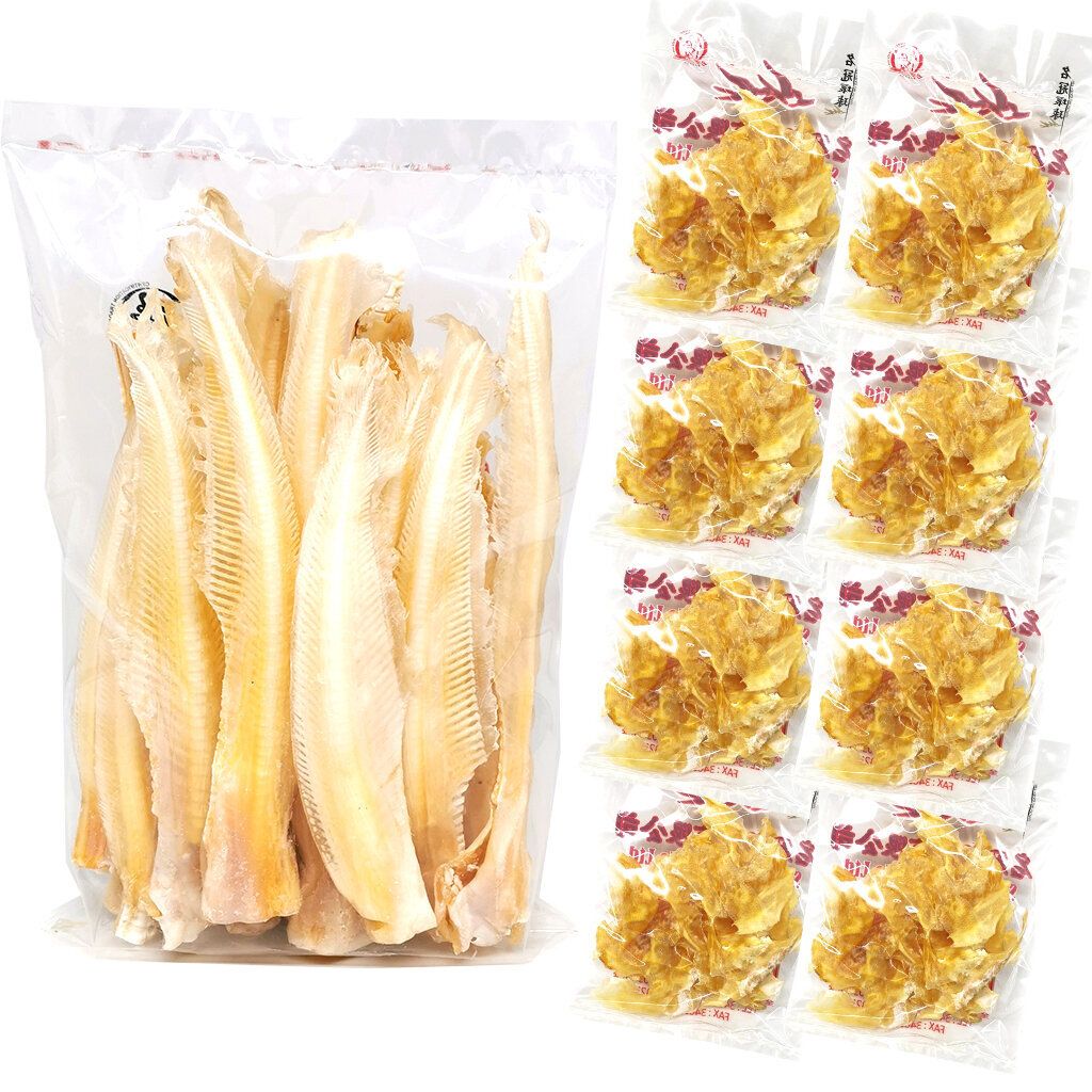 名冠环球 汤料组合优惠鱼翅尾骨250克配螺片半两装海味煲汤干货版