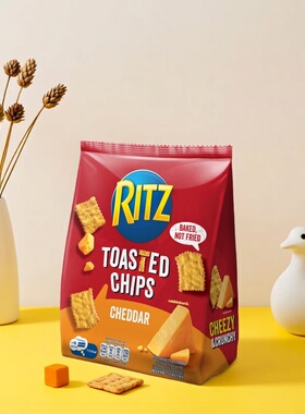 RITZ 利是烘烤脆片车打芝士味229克非油炸经烤焗至完美松脆版进口