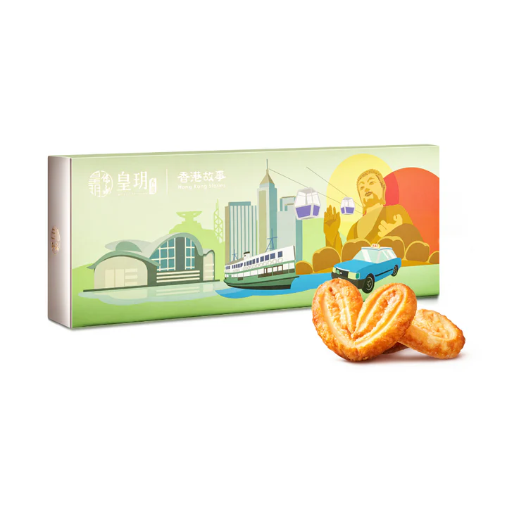 香港进口皇玥品牌香港故事系列原味蝴蝶酥精装礼盒16件裝中式糕点