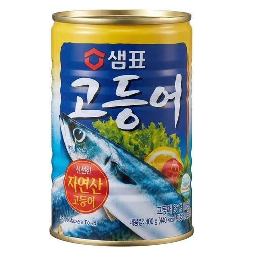 膳府韩国盐水浸鲭鱼400g开罐即食韩式家庭料理海味鱼罐头胶原蛋白