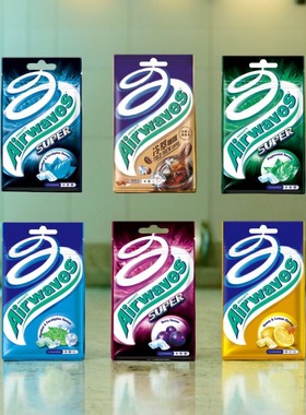 香港进口airwaves爽浪无糖多种味道口香糖25G清新口气休闲小零食