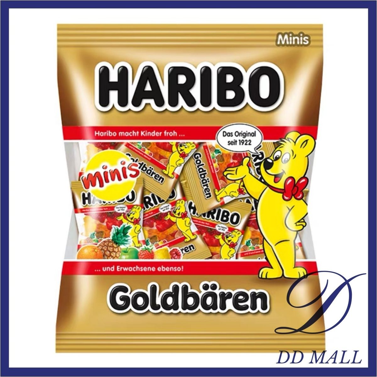 哈瑞宝 - 金熊杂果橡皮糖杯装 x 3多口味混合果汁软糖