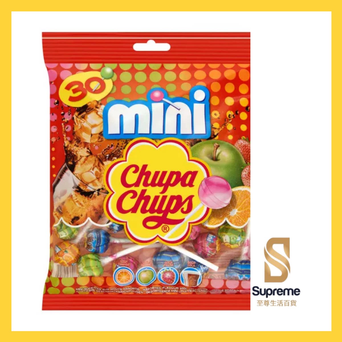 珍宝珠 Chupa Chups迷你什锦棒棒糖30pcs180克糖果零食水果小零食