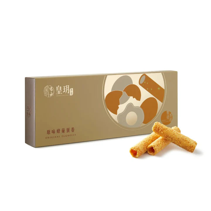 进口皇玥原味蜂巢蛋卷精装礼盒经古法炮制的原味蜂巢蛋卷口感酥松