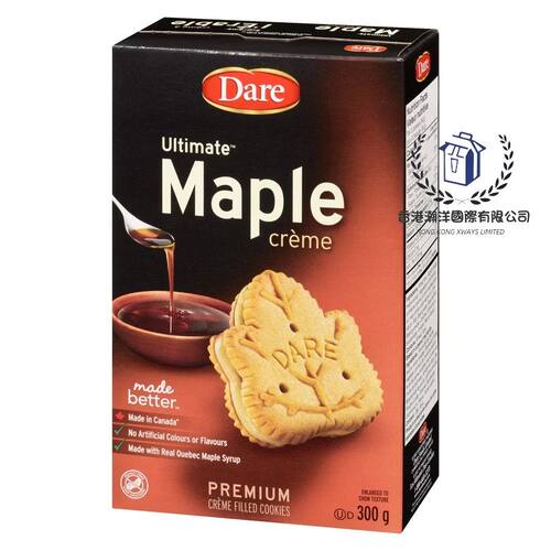 Dare Ultimate 枫糖奶油饼干300G办公室零食网红追剧解馋点心进口