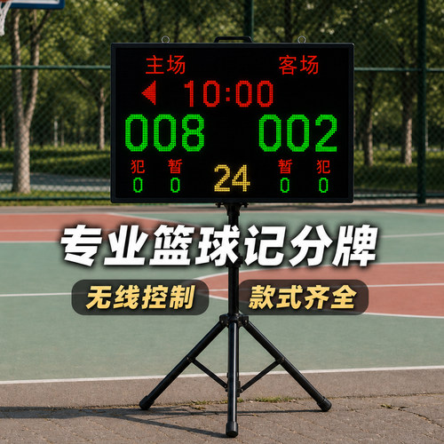 篮球电子记分牌24秒计时充电