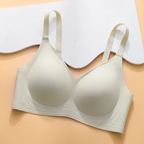 无痕一片式乳胶内衣女大胸显小胸聚拢运动睡眠罗丽丝文胸罩夏季薄