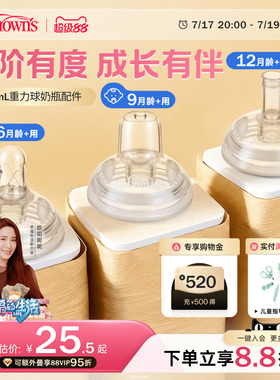 【仅适用布朗博士330mlPPSU重力球奶瓶】 重力球吸管吸嘴配件套装