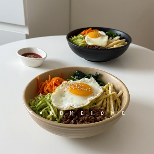 Tuxton哑光燕麦色拌饭碗卤面碗盖饭炒饭碗浅汤碗7英寸陶瓷釉下彩
