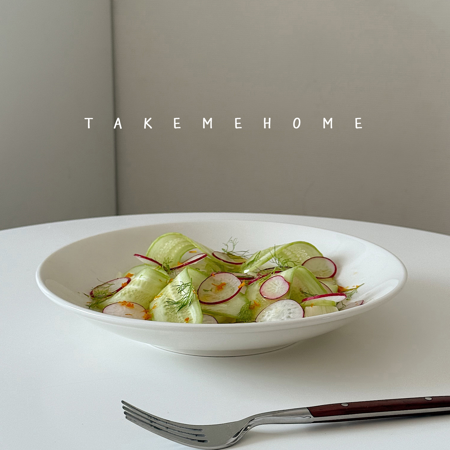 takemehome乳白意面盘炒饭盘大号浅汤盘炒菜盘沙拉盘brunch面包盘