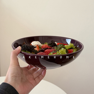 takemehome深邃暗夜紫色大碗汤碗面碗咖喱饭碗漂亮的沙拉碗意面碗