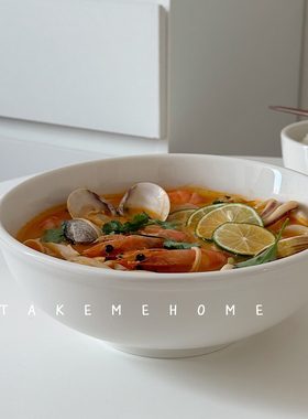 takemehome乳白深汤碗螺蛳粉专用碗家用炖菜碗好看泡面吃面条的碗