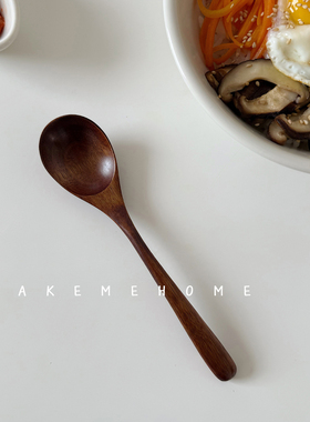 takemehome木勺子汤勺吃饭勺日式简约木质餐具不伤碗甜品勺酸奶勺