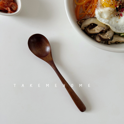 takemehome木勺子汤勺吃饭勺日式简约木质餐具不伤碗甜品勺酸奶勺