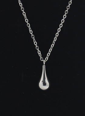 洗不掉色立体水滴项链女轻奢小众颈链设计感高级锁骨链简约不掉色