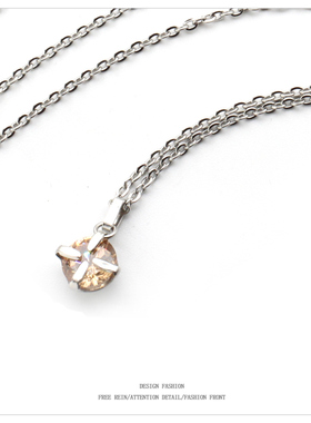 美美的水洗不掉色钻项链女款2024新款配饰轻奢小众七夕礼物送女友