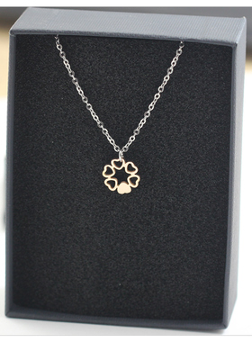 怀旧系列甜酷镂空满心项链银色颈链高级感轻奢小众锁骨链女