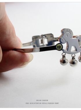 小木马铃铛手镯女款小众设计轻奢时尚转运珠手镯女多色礼物不掉色