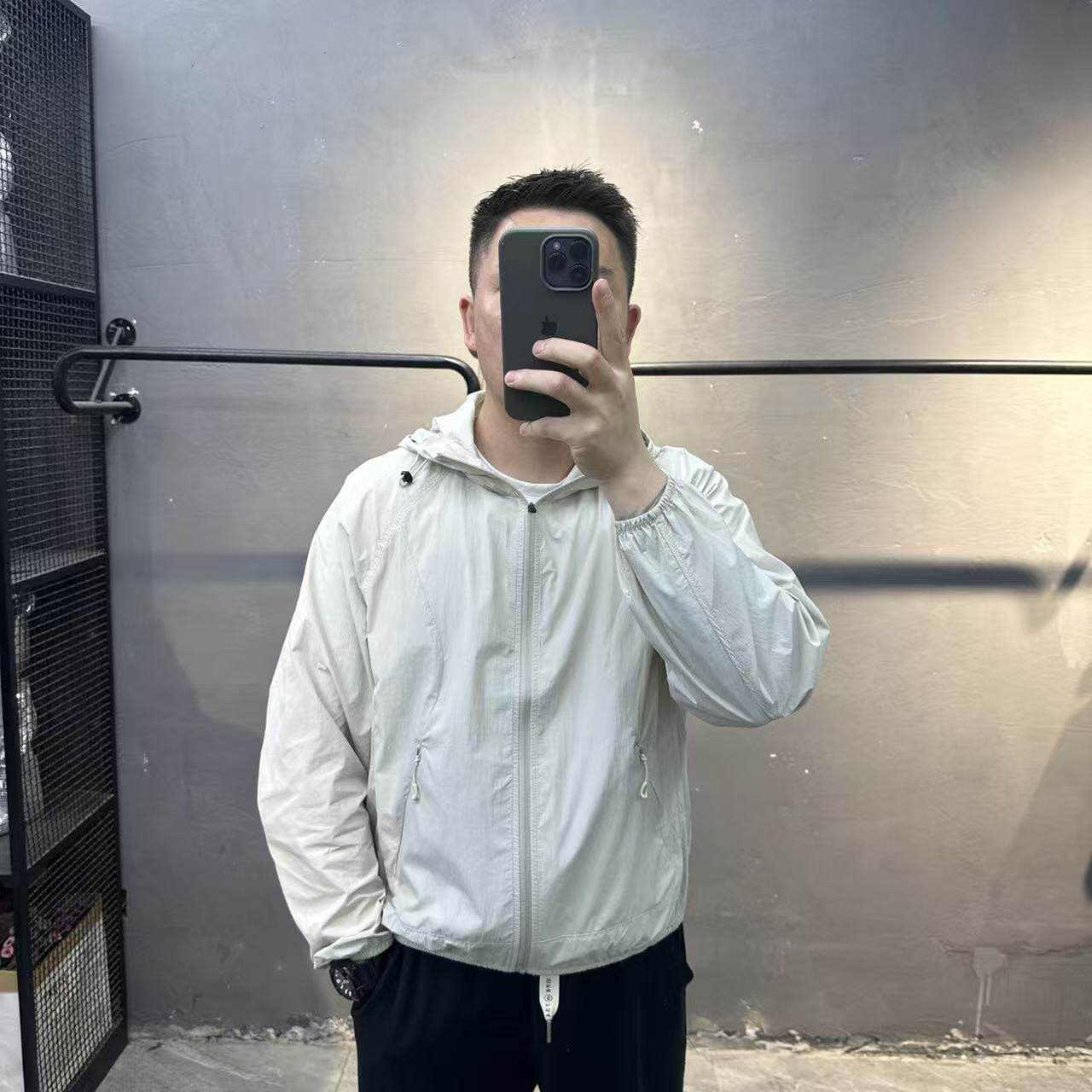 美式休闲连帽夹克男夏季新款薄款透气防晒服宽松百搭冲锋衣外套潮