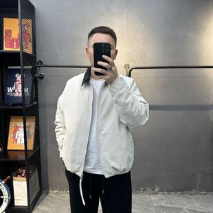 美式冬季新款90白鸭绒羽绒服男简约韩系翻领保暖通勤工装夹克外套