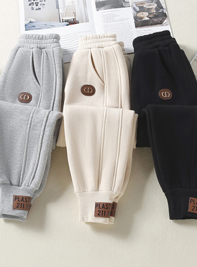 男女童裤子秋冬款外穿儿童休闲裤棉裤三层夹棉加绒加厚冬季保暖裤