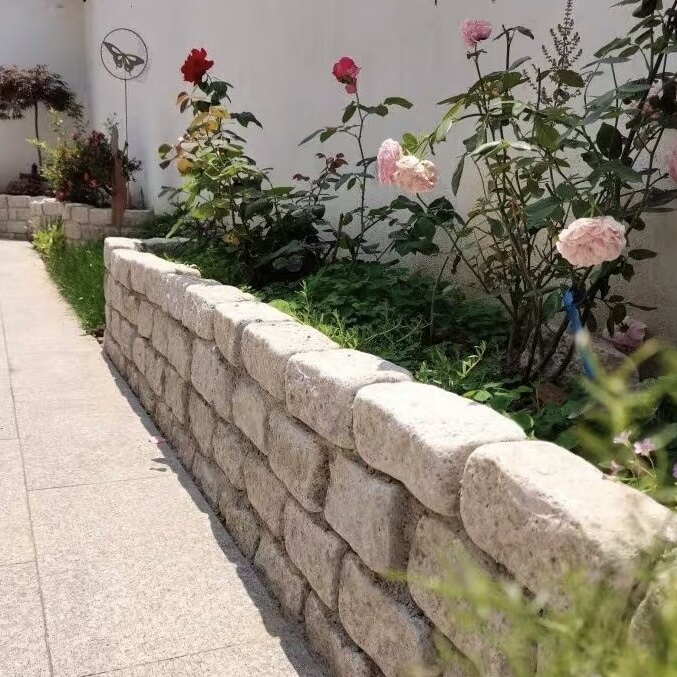围边石庭院条石花坛花台图片