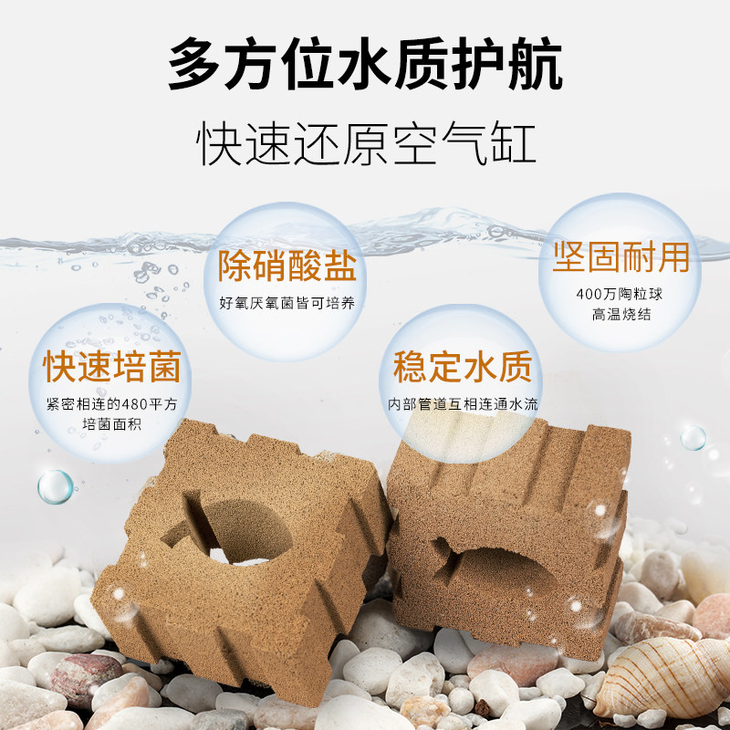 鱼缸纳米细菌屋石英球陶瓷环培菌图片