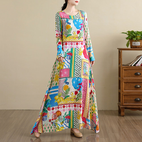 度假风时尚2025年秋季新款连衣裙