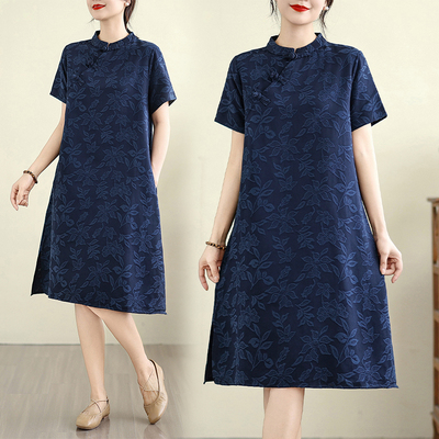 复古时尚2025年夏季新款连衣裙