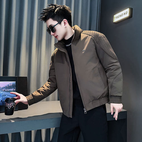 社会小伙麦穗拼接棉衣男冬季保暖外套潮流棉服160小码S矮个子棉袄