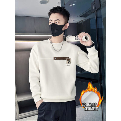 160帅t小码帅气百搭卫衣男矮小个子S号XS修身长袖T恤秋季加绒上衣