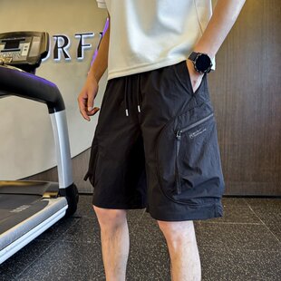 夏季痞帅五分裤青少年学生矮个子S号XS宽松直筒裤口袋工装短裤潮