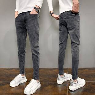 27号S小脚裤 26小码 简约牛仔裤 修身 XS矮小个子160男生显瘦铅笔长裤