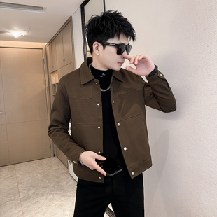 155矮个子穿搭夹克男生小码160春秋装短款外套S号XS休闲修身上衣