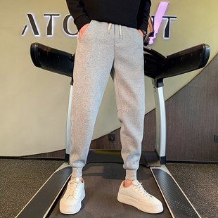男26码 加绒加厚休闲裤 27百搭运动卫裤 男生哈伦修身 冬季 束脚裤 小码